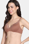 Zivame Padded Non Wired Medium Coverage T-Shirt Bra - Argan Oil — thumbnail 4